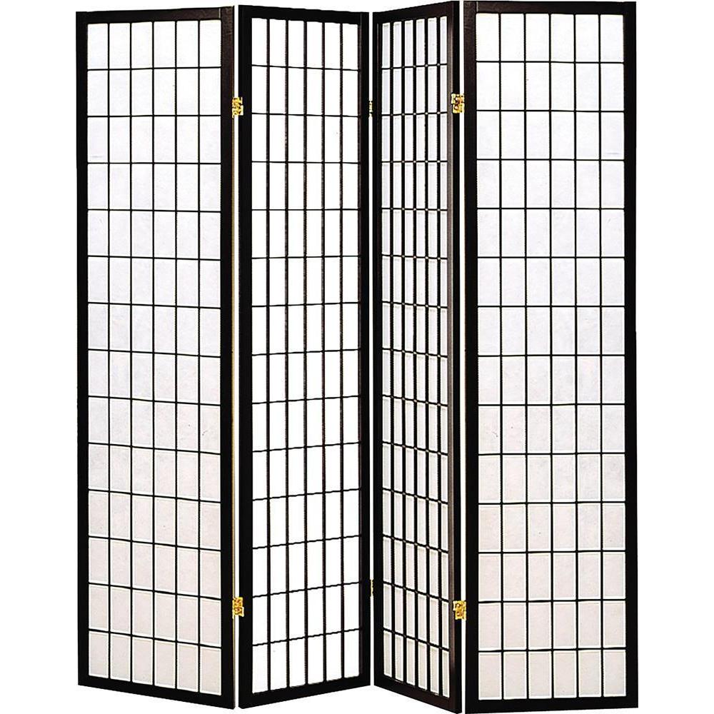 4-panel Folding Screen - Black