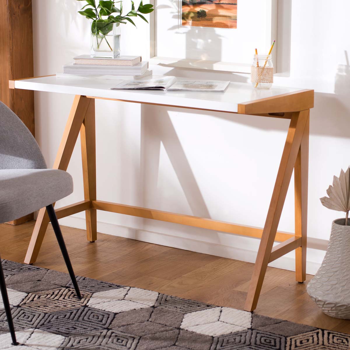 Safavieh Ripley Desk - Oak / White