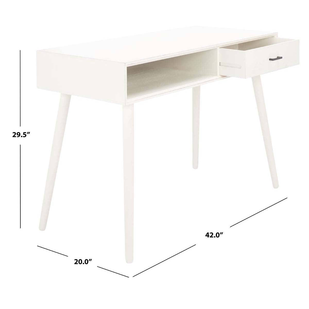 Safavieh Remy 1 Drawer Writing Desk -Distressed White
