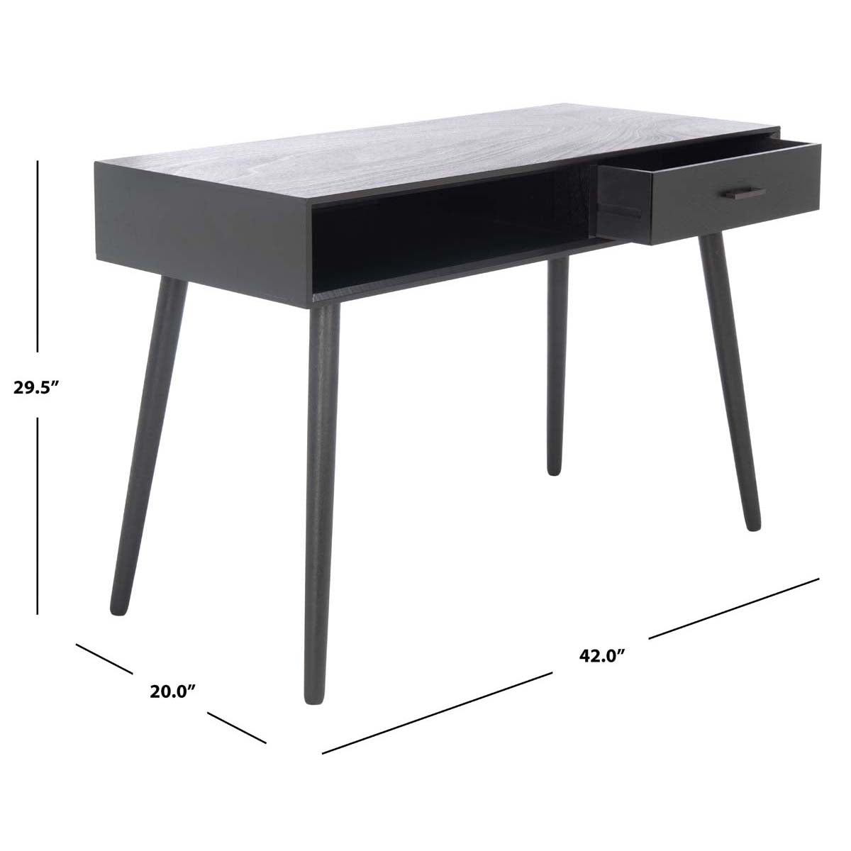Safavieh Remy 1 Drawer Writing Desk -Black