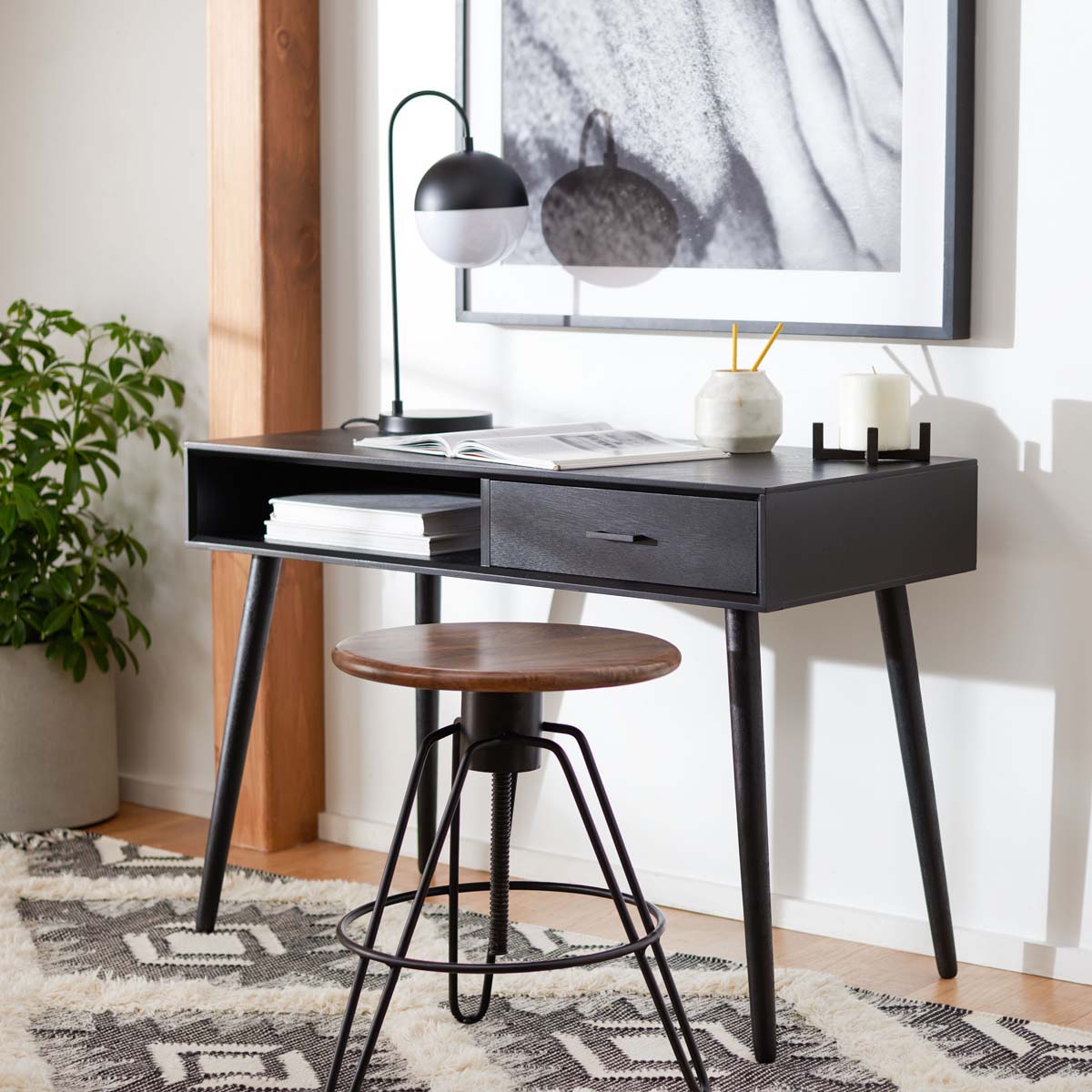 Safavieh Remy 1 Drawer Writing Desk -Black