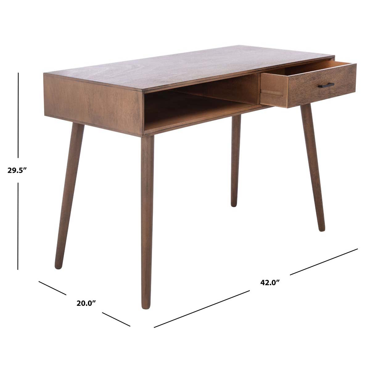 Safavieh Remy 1 Drawer Writing Desk -Brown