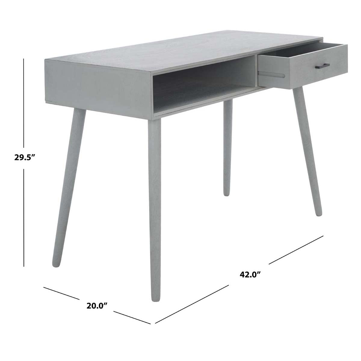 Safavieh Remy 1 Drawer Writing Desk -Distressed Grey