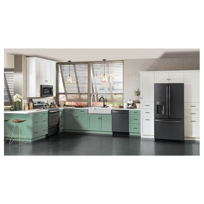 GE 1.9 Cu. Ft. Over-the-Range Sensor Microwave Oven in Black Slate