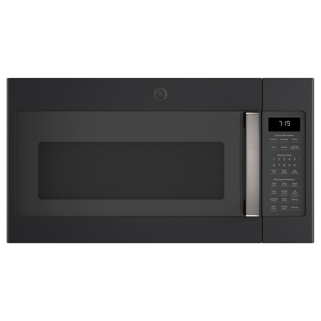 GE 1.9 Cu. Ft. Over-the-Range Sensor Microwave Oven in Black Slate
