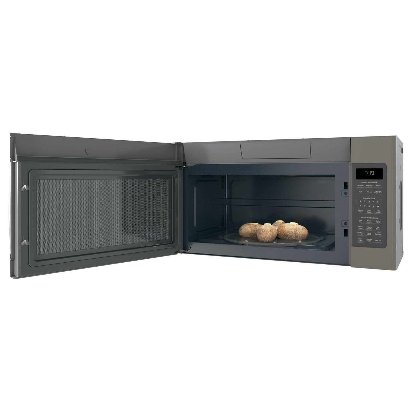 GE® 1.9 Cu. Ft. Over-the-Range Sensor Microwave Oven in Slate