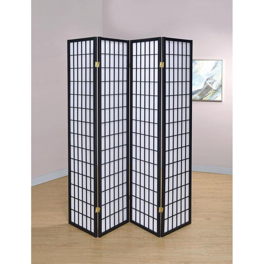 4-panel Folding Screen - Black