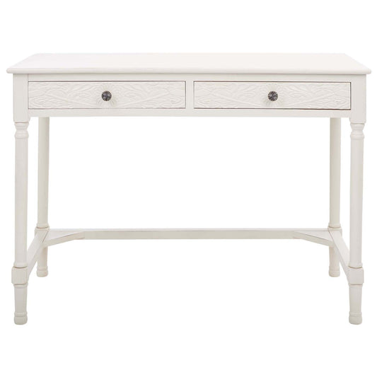 Safavieh Ryleigh 2 Drawer Desk - Distrssed White