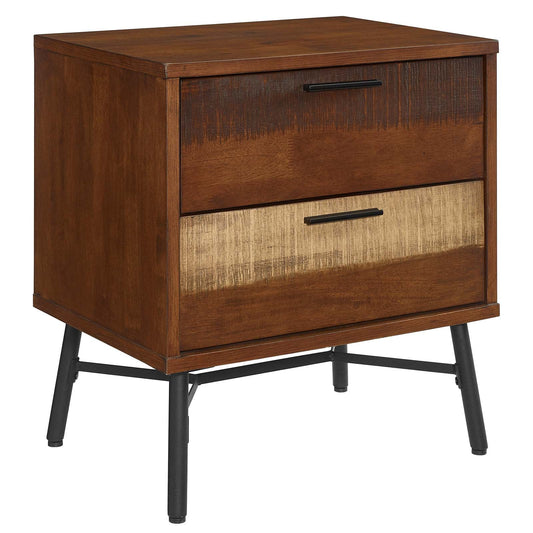 Arwen Rustic Wood Nightstand